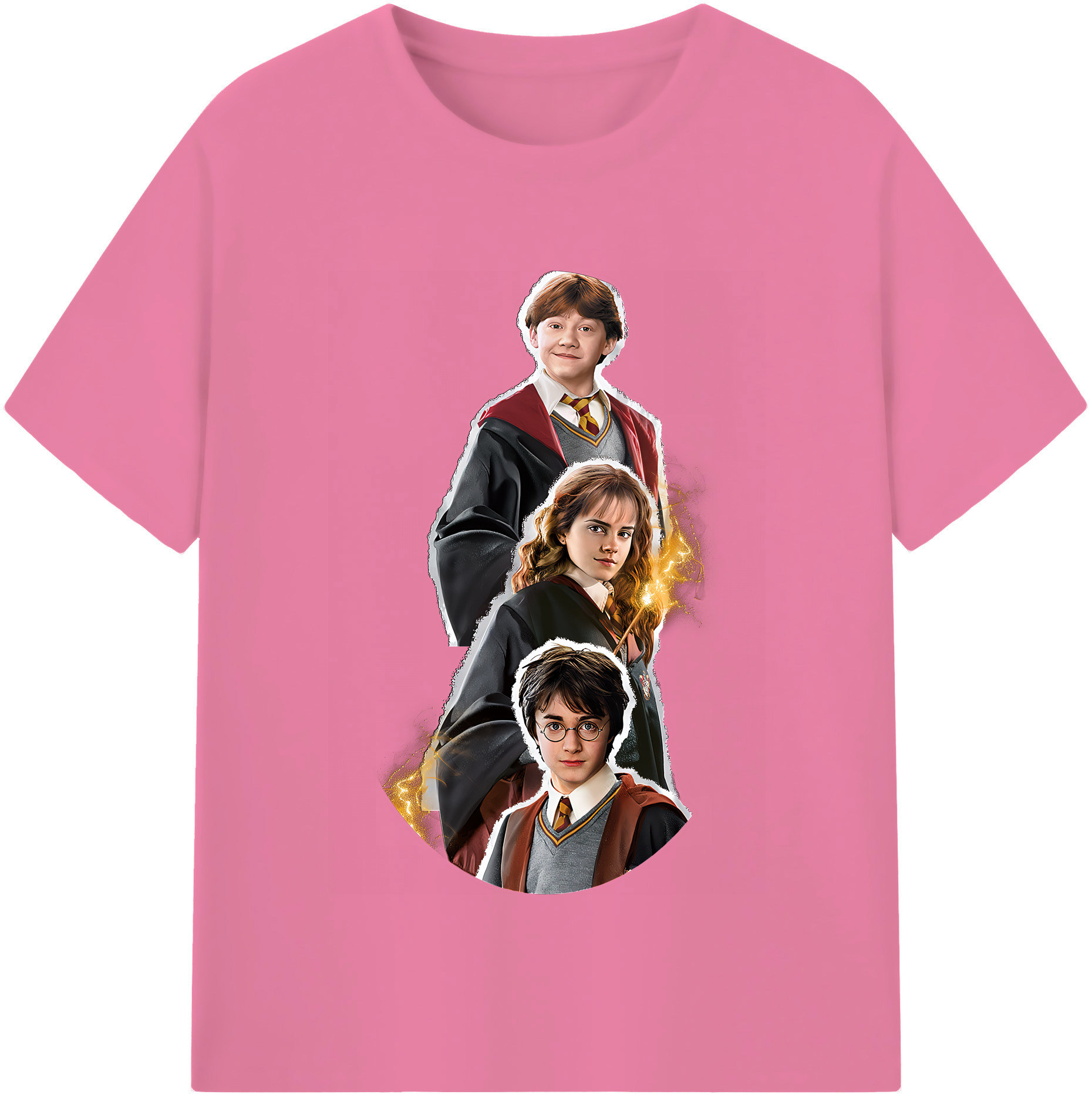 （画像用） Harry Potter ハリー・ポッターシリーズ 綿100％半袖Tシャツ（フロントプリント）